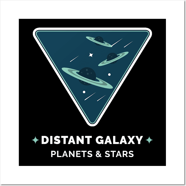 Distant Galaxies UFO Flying Saucer Art Wall Art by New East 